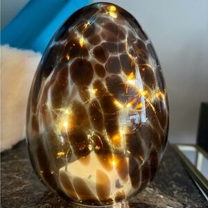 Tortoise light up glass Easter Egg decor